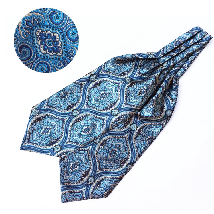 Khăn Choàng Cổ Họa Tiết Hoa Bằng Polyester Phong Cách Anh Quốc Cho Nam