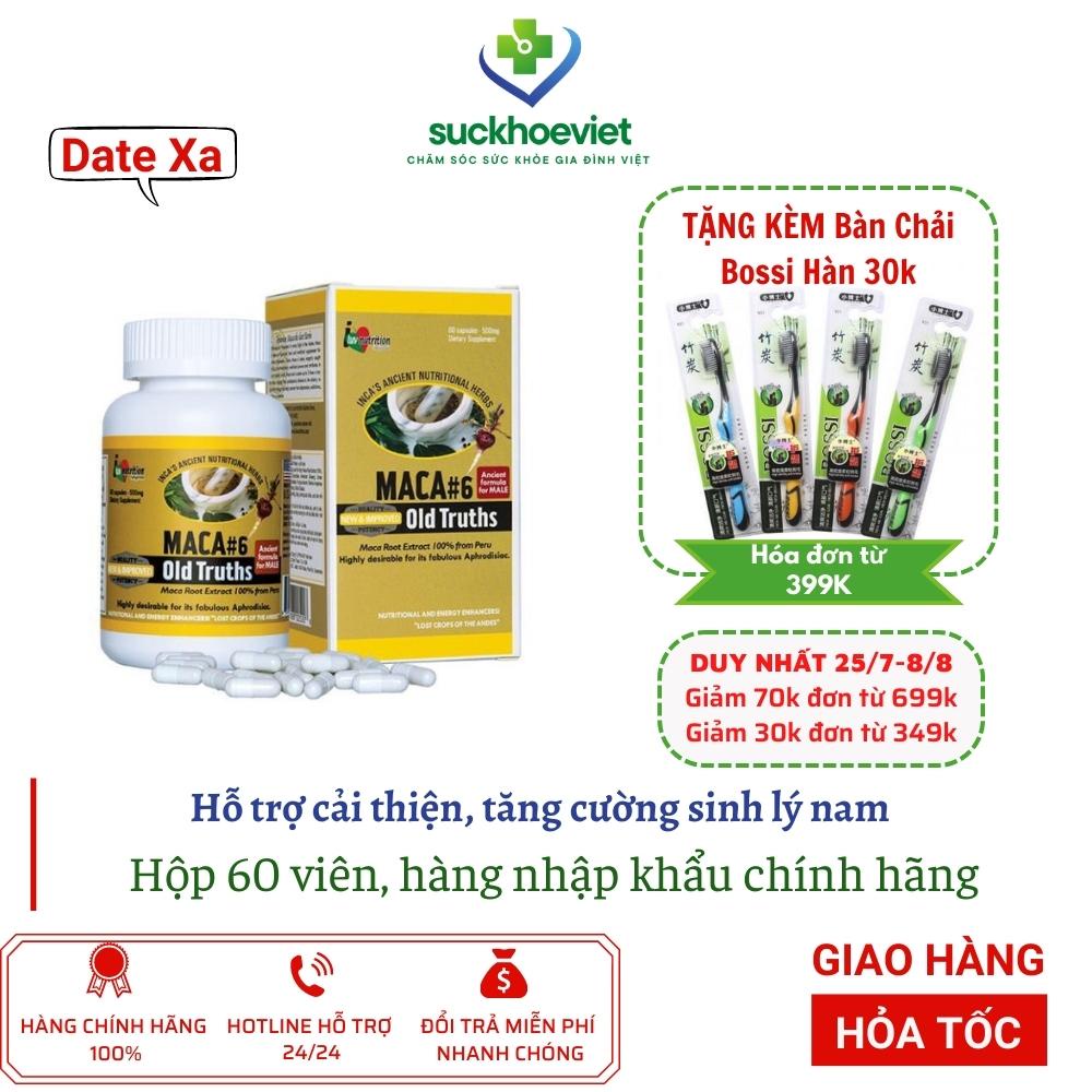 Viên uống Maca 6 hỗ trợ cải thiện, tăng cường sinh lý nam Hộp 60 viên