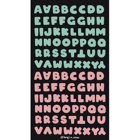 Bongjua | Alphabet sticker 2.0 - Nhãn dán chữ cái🔠