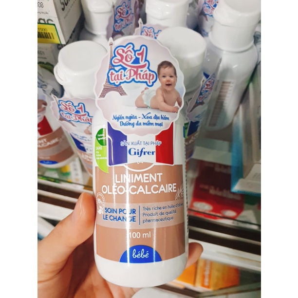(Hsd: 10/2022) Kem bôi chống hăm Liniment Oléo-Calcaire - Giúp ngăn ngừa, xoa dịu hăm ,dưỡng da cho sơ sinh (Lọ 100ml)