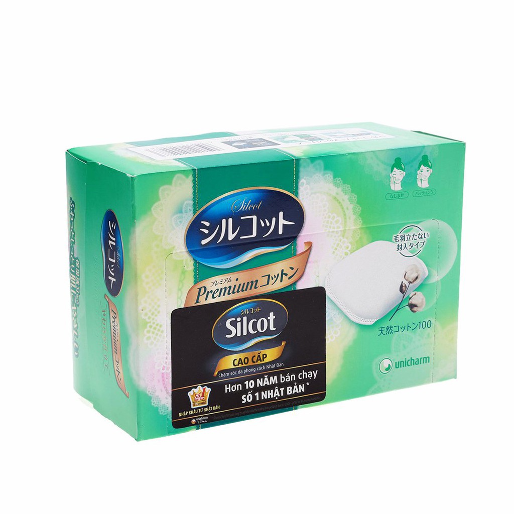 Bông Tẩy Trang Cao Cấp Unicharm Silcot Premium 66 Pads