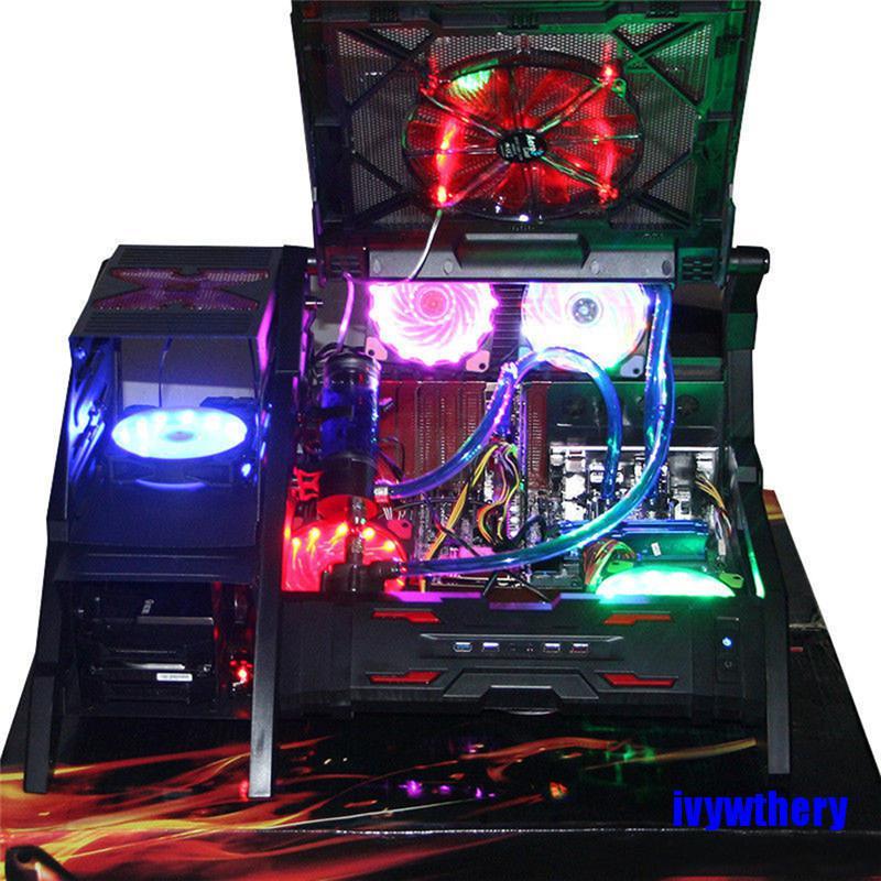 [COD]DIY 12V Neon Clear 120mm PC Computer Case Cooling Fan Mod With 33 LED Lights