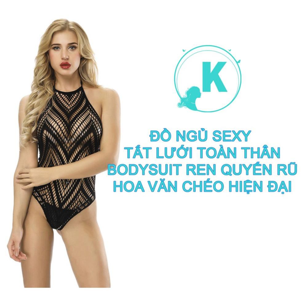 Đồ Ngủ Sexy Tất Lưới Toàn Thân Bodysuit Ren Hoa Văn Hiện Đại Quyến Rũ Đẹp 💝