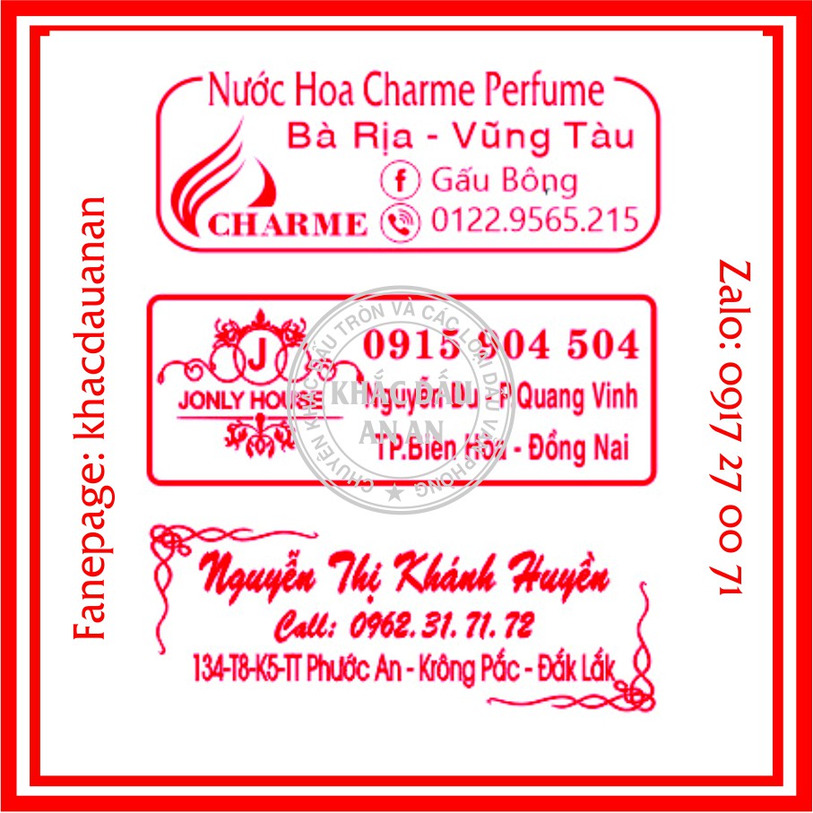 Khắc dấu shop, khắc dấu vuông