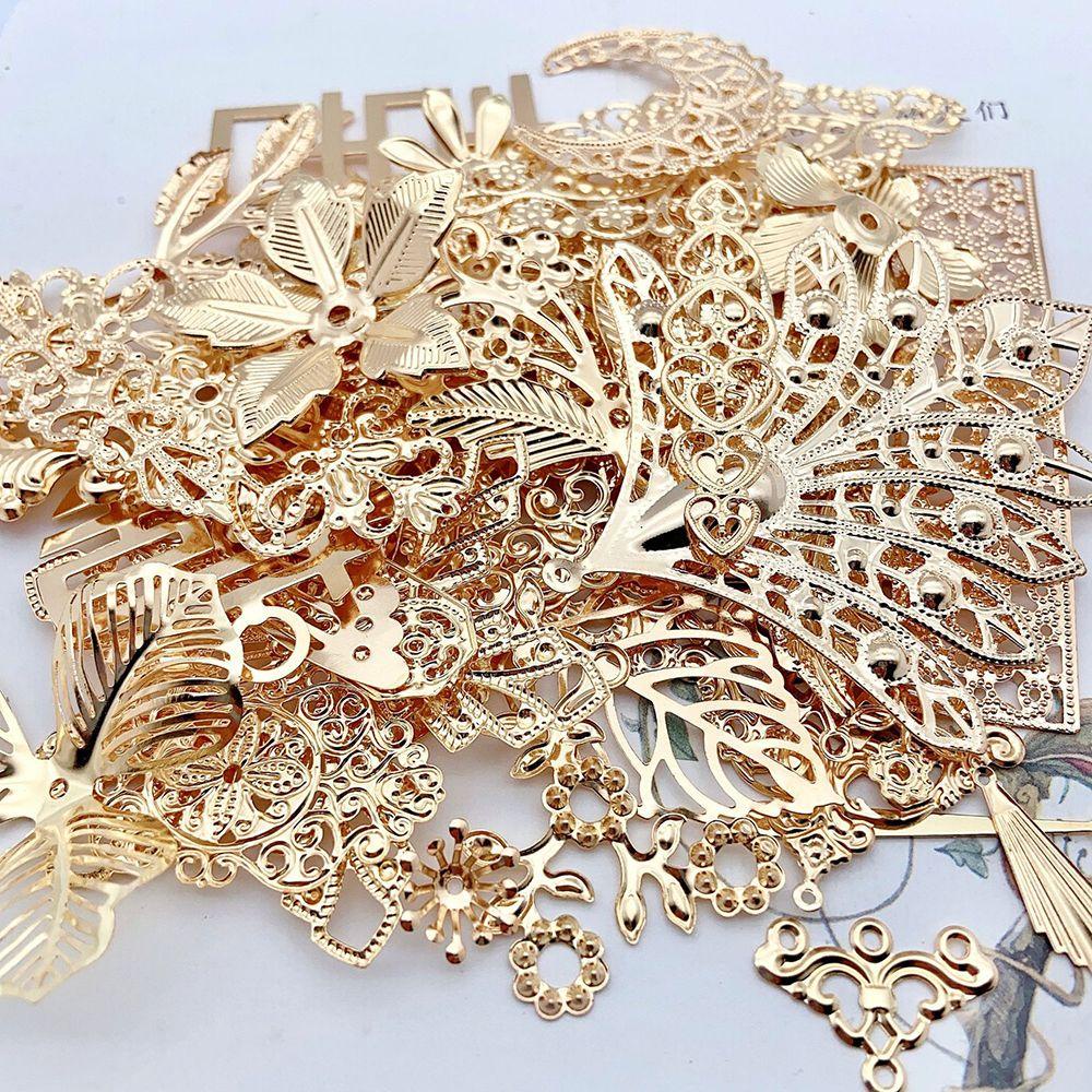 50g Lát Hoa / Bướm Bằng Kim Loại Dùng Làm Đồ Trang Sức Thủ Công