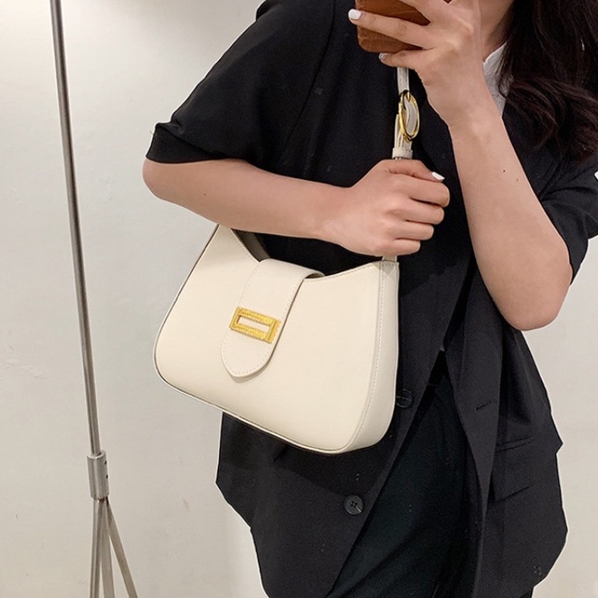 M97-Túi Xách Đeo Vai Màu Trơn Phong Cách Retro Pháp Cho Nữ