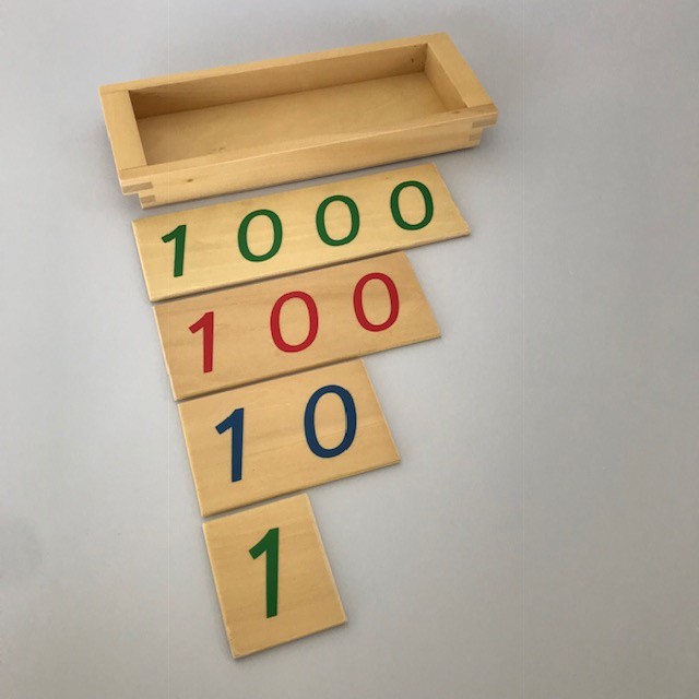 Thẻ số giới thiệu hệ thập phân 1111 Montessori (Wood Introduction to Decimal Symbol)