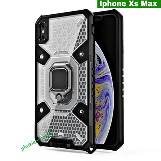 ( SIÊU ĐẸP ) ỐP IPHONE XS MAX TỔ ONG NHẪN IRING KIỂU DÁNG UAG CHỐNG SỐC