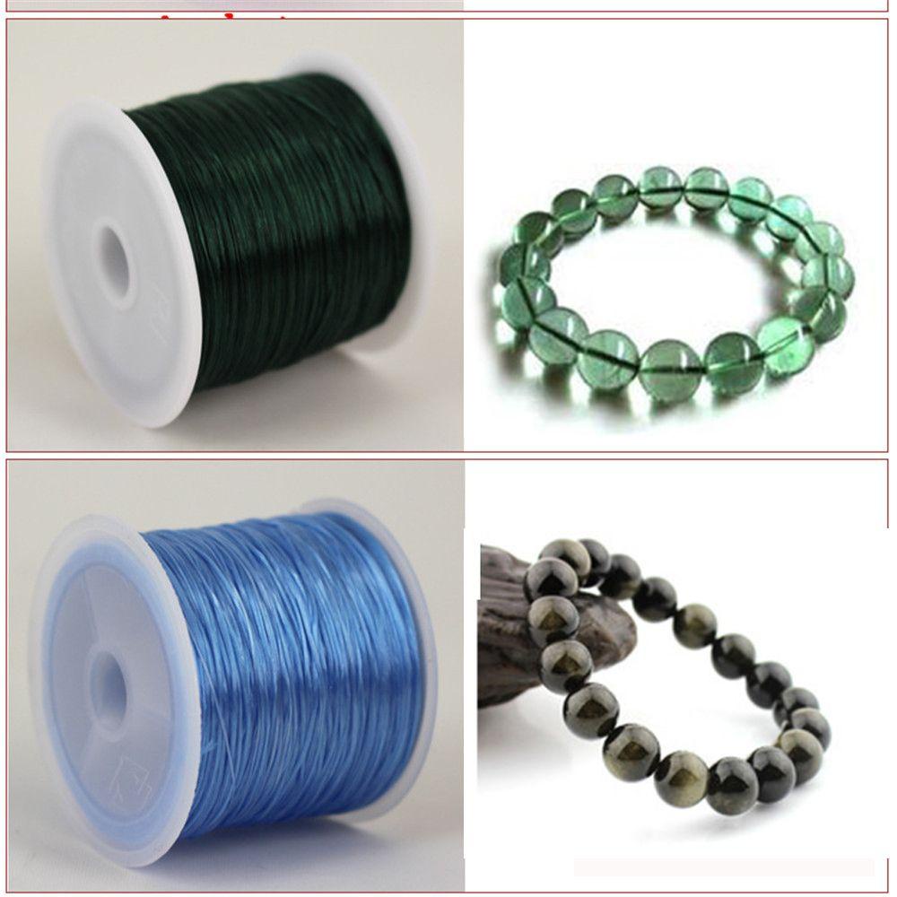OKDEALS 50m/Roll Crafts Beading Cord String Bracelet|Elastic line Necklace DIY Tools Jewelry Thread