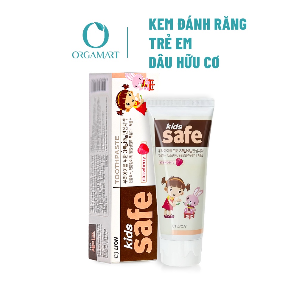 Kem Đánh Răng Trẻ Em Lion Kids Safe Hương Dâu Hàn Quốc 90G