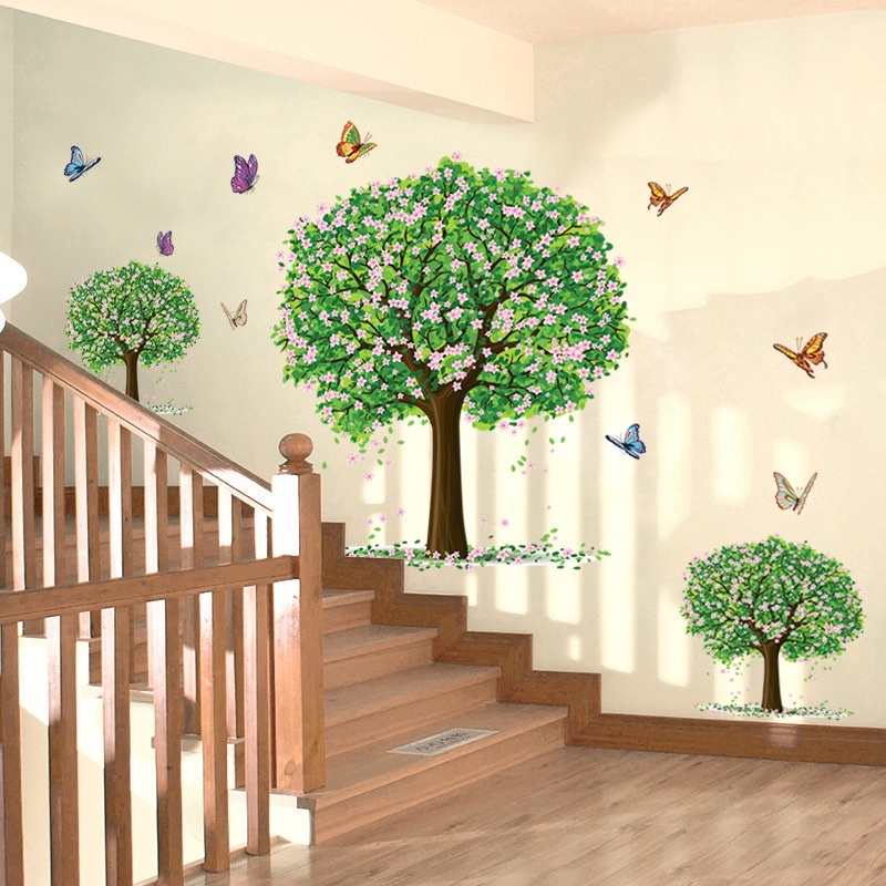 Decal dán tường mẫu 3 cây xanh