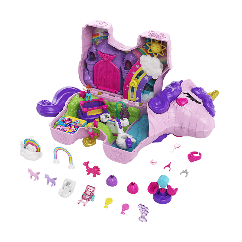 Đồ Chơi Búp Bê POLLY POCKET Polly Pocket Và Bữa Tiệc Bất Ngờ Cùng Rainbow Unicorn GKL24