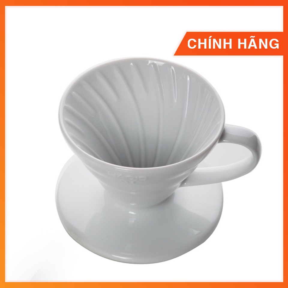 Phễu lọc cà phê Hario V60 sứ trắng | 1-2 cups (size 01)1-2 cups (size 01) và 3-4 cups (size 02)