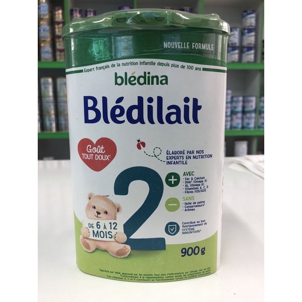 Sữa bột Bledilait Bledina Pháp số 2 hộp 900g (mẫu mới)