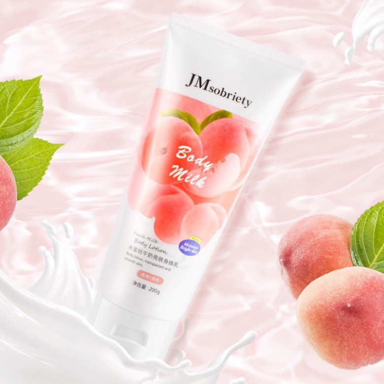 Kem Sữa Dưỡng Thể Trắng Da, Chống Nắng Toàn Thân Trái Đào Pure Milk Body Lotion Hương Nước Hoa