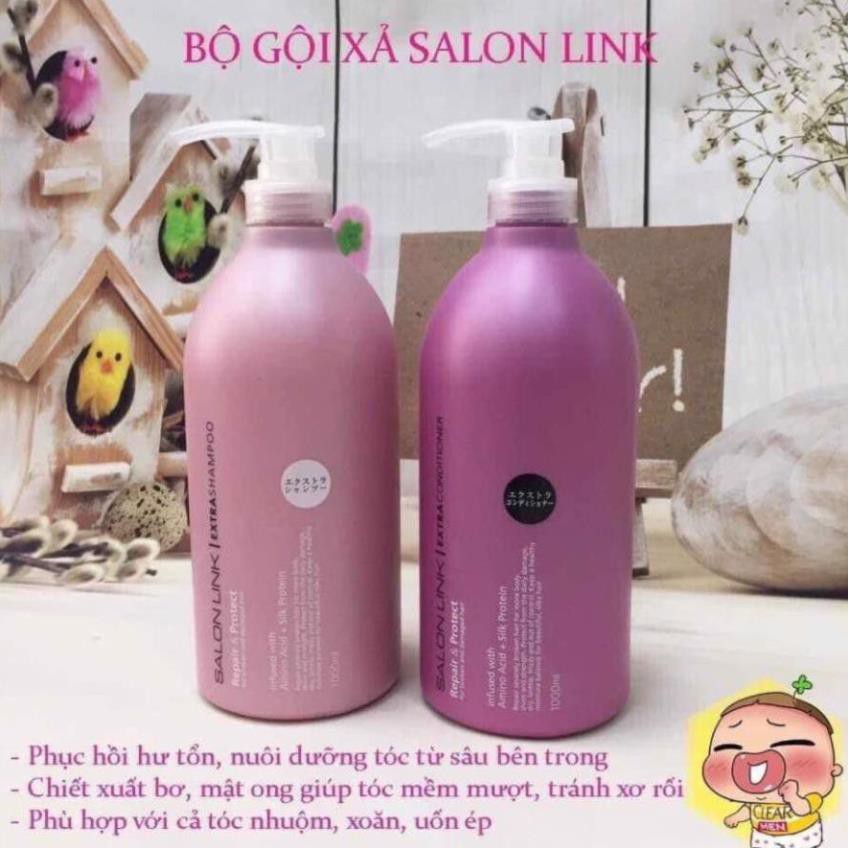 Dầu gội dầu xả Salon Link Extra 1000ML dầu gội cho tóc nhuộm hàng Nhật MANEKI