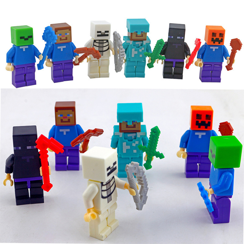 Set 6 Mô Hình Lego Nhân Vật Trong Minecraft