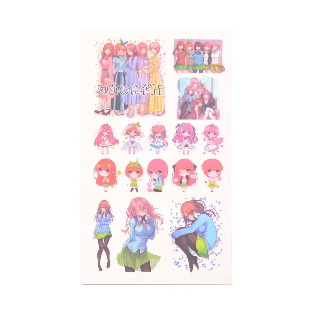 [thanh lý bán lỗ]Sticker Anime Hình xăm - Go-toubun no Hanayome Loại 2 [AAM] [PGN30]