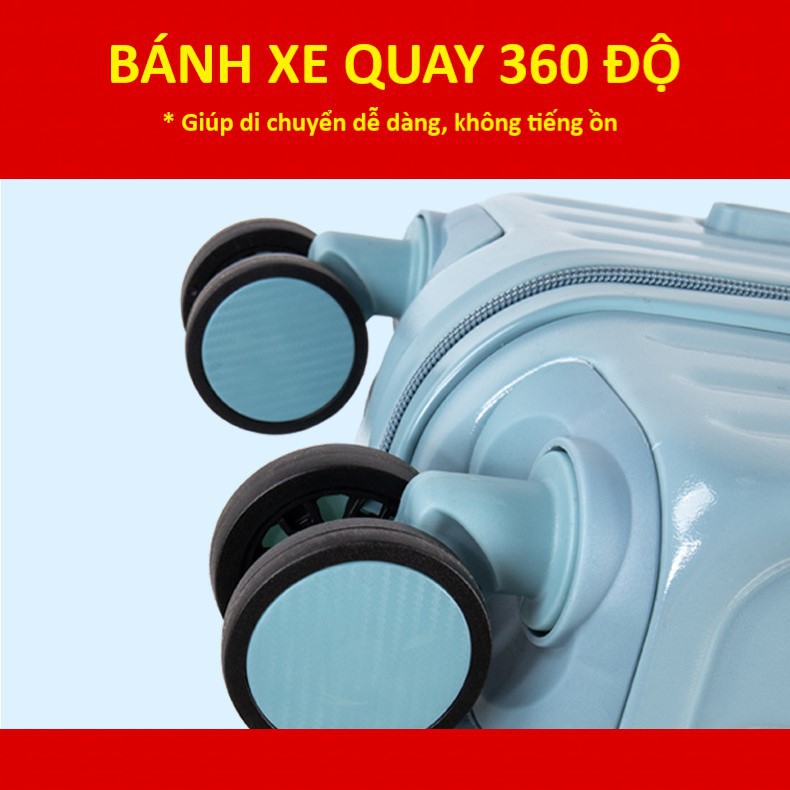 Vali kéo du lịch Quảng Châu nhựa dẻo ABS, Chống va đập, khóa số an toàn