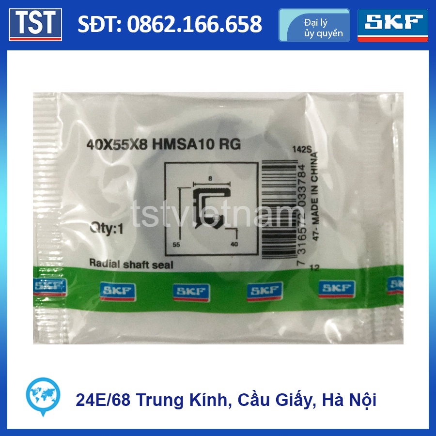 Phớt chặn dầu SKF 40x55x8 HMSA10 RG