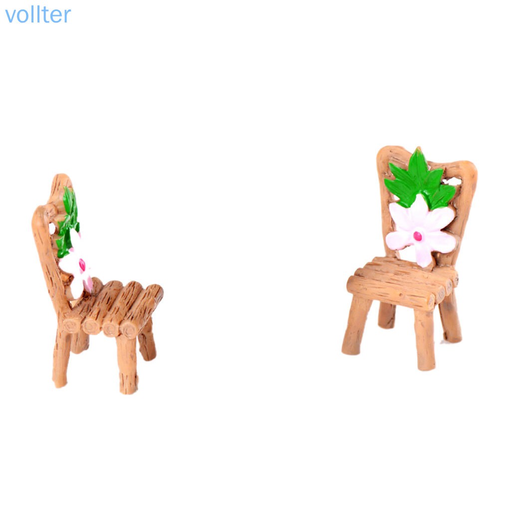 Set 3 Mô Hình Bàn Ghế Mini Xinh Xắn Dùng Để Trang Trí