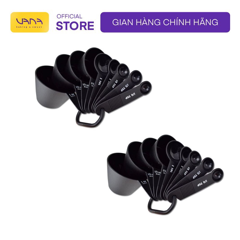 BỘ THÌA CUP CÂN ĐONG NGUYÊN LIỆU NHỰA 9 CHIẾC