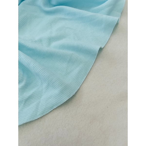 Vải thun tổ ong màu nâu và xanh ngọc