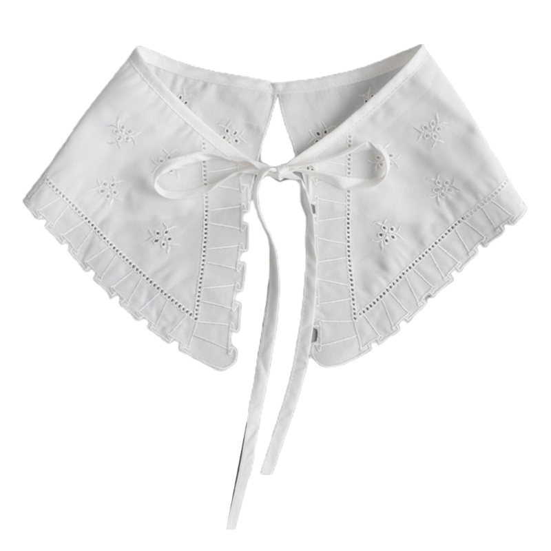 Cổ Áo Rời Thêu Họa Tiết Khoét Rỗng Nhẹ Cho Nữ