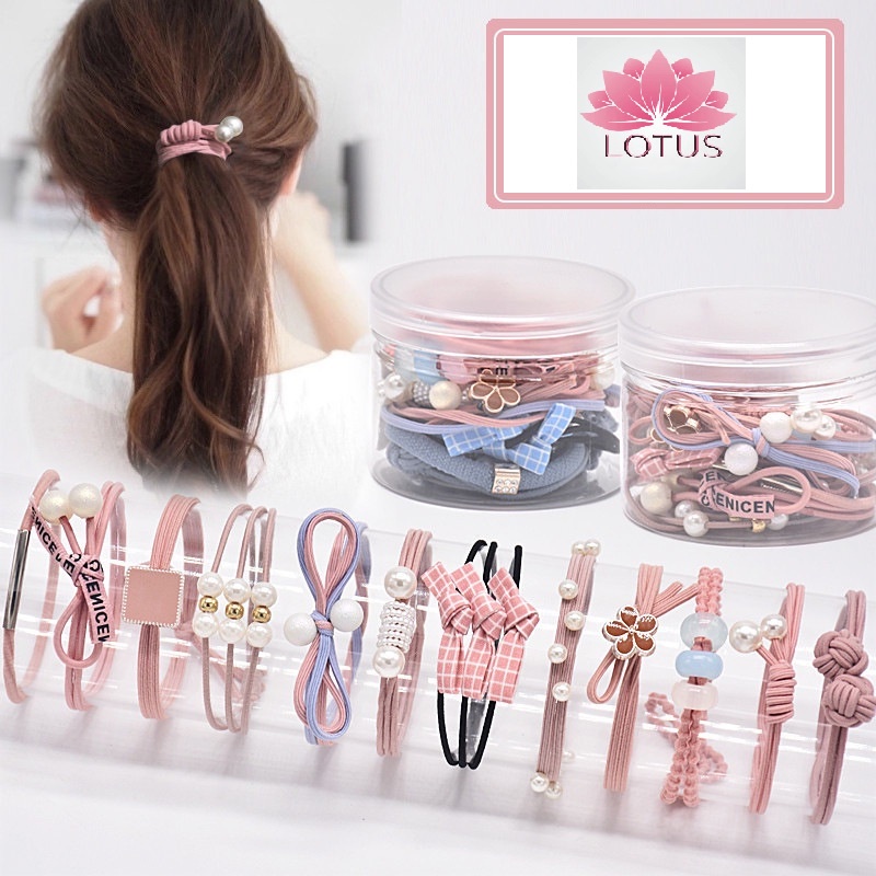 Dây buộc tóc trang trí phong cách Hàn Quốc- cột tóc nữ hình hoa dễ thương