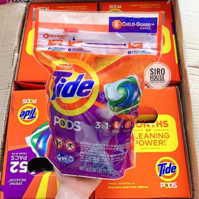 VIÊN GIẶT + XẢ QUẦN ÁO TIDE PODS 3 IN 1 TIỆN LỢI CHO MÙA NẮNG MƯA THẤT THƯỜNG😥 👉 MÙI VIỆT KIỀU MỸ ĐÂY RỒI