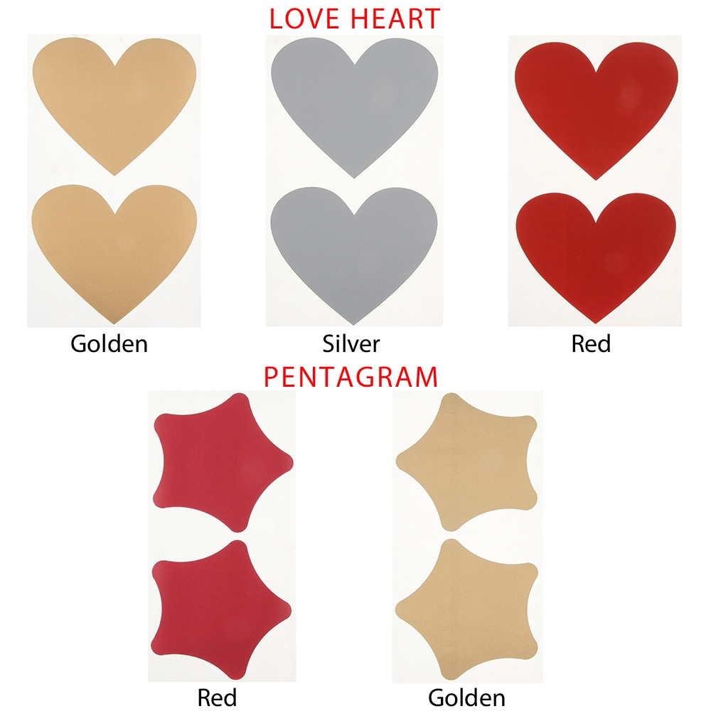 Bộ 50 Miếng Dán Trang Trí Hình Trái Tim / Ngôi Sao Xinh Xắn