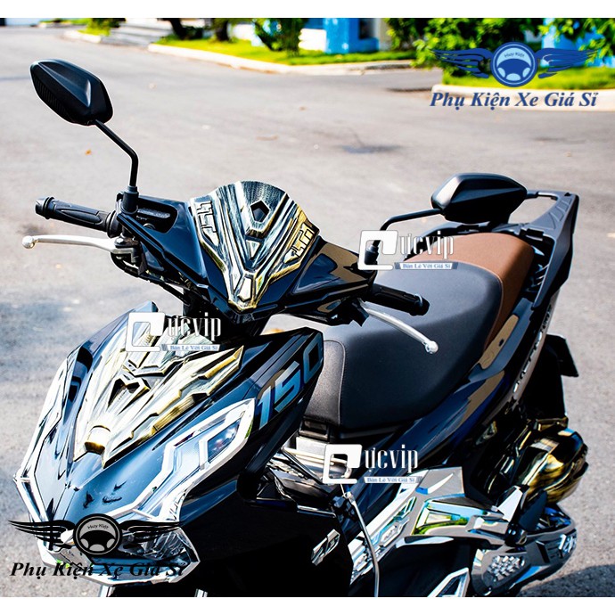 (2989)  AirBlade(2016 - 2020), Vario15-17, Vario18 -20 (125cc), PCX14 - 17 + Ốp Pô E Giả Đồng Cổ