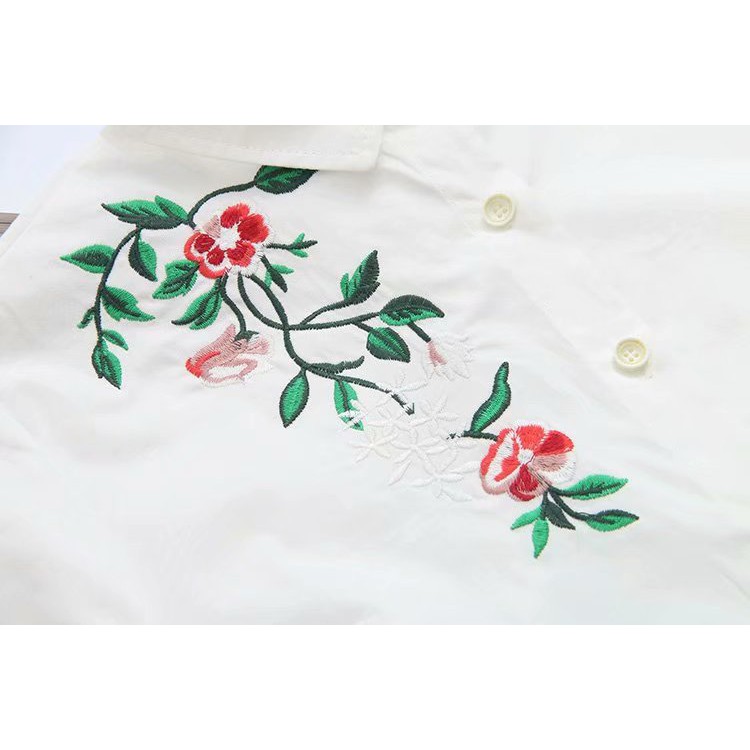 ÁO SƠ MI THÊU HOA ĐẾN 95KG