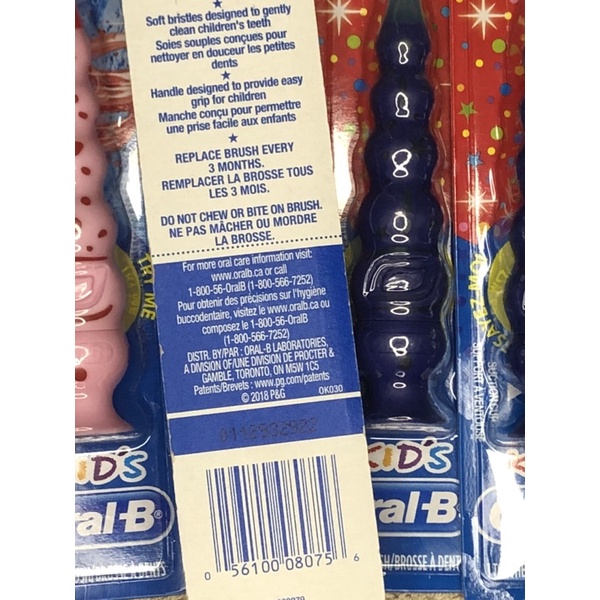 Bàn chải đánh răng oral b trẻ em CANADA