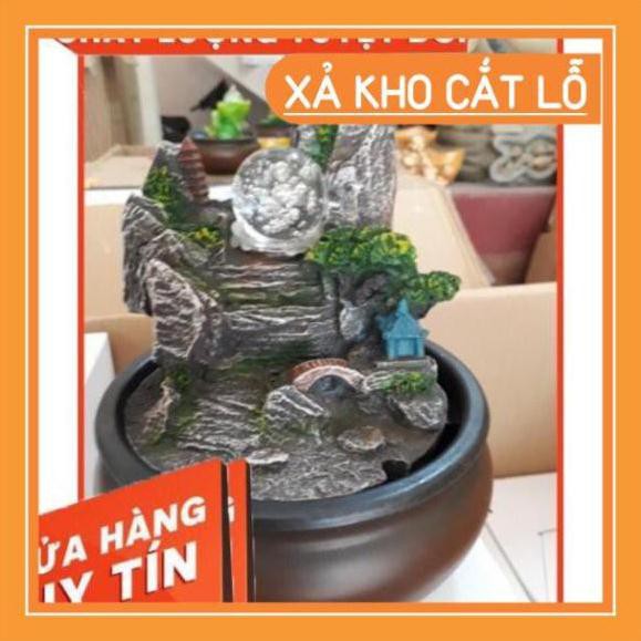 [SALE] [CAO CẤP] Giá hủy diệt -  Thác nước phong thuỷ tiểu cảnh kèm điện đèn led máy bơm