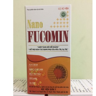 4 hộp NANO FUCOMIN Học Viện Quân Y giúp  Hỗ Trợ Điều Trị Ung Thư