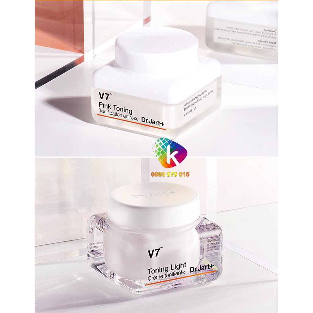 (Mẫu mới) KK Kem dưỡng trắng da Dr.Jart+ V7 Toning Light / Pink toning Cream