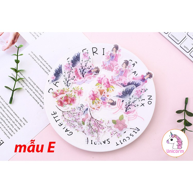 set 40 sticker ngộ nghĩnh phong cách nhật bản - trang trí sổ tay,  sổ planner