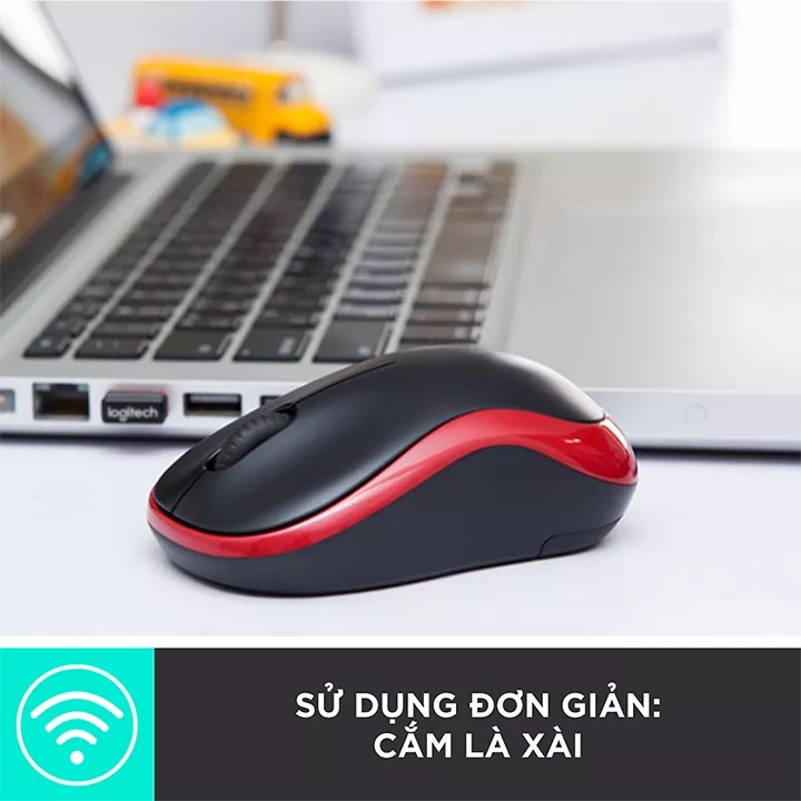 Chuột không dây G304 | M185 | M220, Chống ồn, chuột thiết kế nhỏ gọn -Dùng máy tính văn phòng, chơi Game