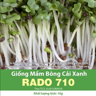 Hạt giống rau mầm các loại - gói 10gr - 100gr