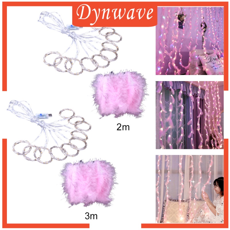 Dây đèn LED lông vũ trang trí