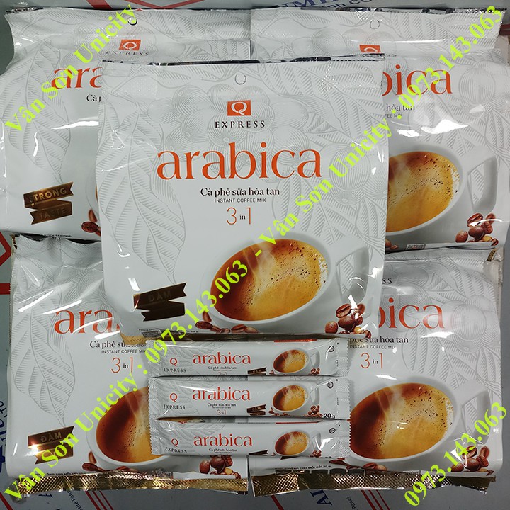 04 bịch Cà phê sữa Arabica Trần Quang 480g (24 gói * 20g)