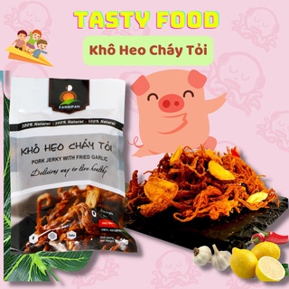 KHÔ HEO CHÁY TỎI Fansipan thượng hạng loại 50g, gói heo khô cháy tỏi thơm ngon đậm vị, khô heo loại 1 đảm bả