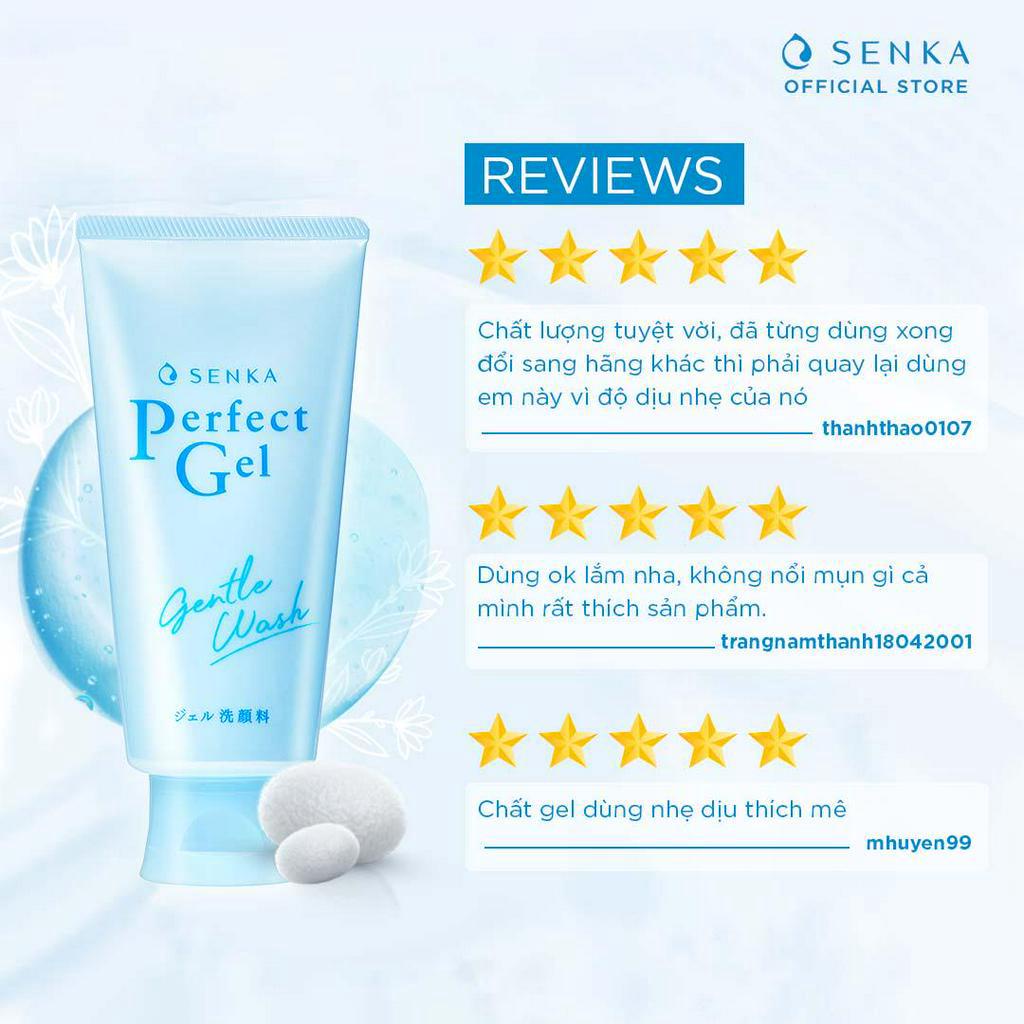 Gel rửa mặt dịu nhẹ Senka Perfect Gel Gentle Wash (100g)