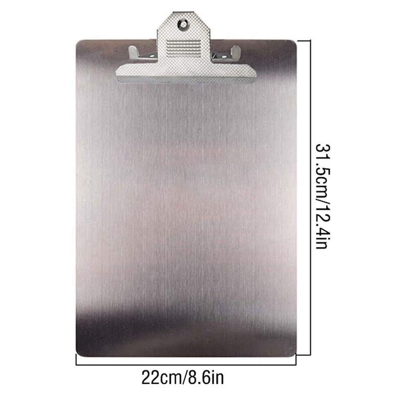 Bìa Kẹp Tài Liệu Khổ A4 Bằng Thép Không Gỉ Tiện Dụng Cho Văn Phòng / Trường Học