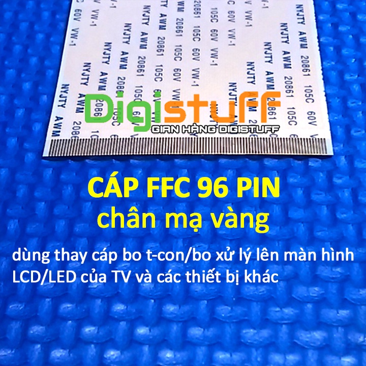 Cáp bẹ 96 pin AWM 20861 105C 60V VW-1 chân mạ vàng