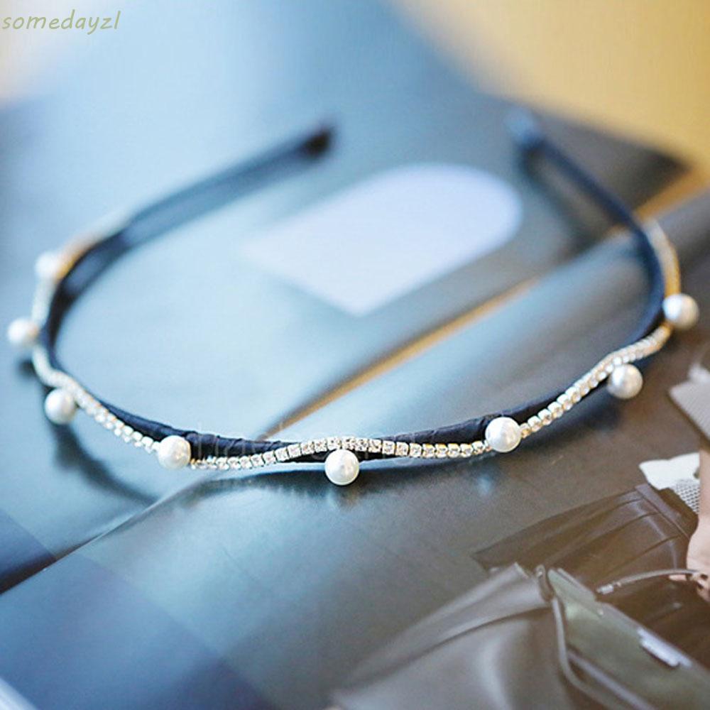 Băng đô cài tóc đính đá nhiều màu thời trang Hàn Quốc cho nữ