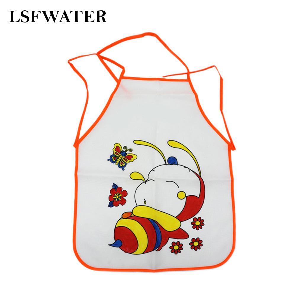 lsfwater77 Kids Children Oil Painting Graffiti Apron DIY Apron Kit Acrylic Paint Kitchen Art Class Vintage