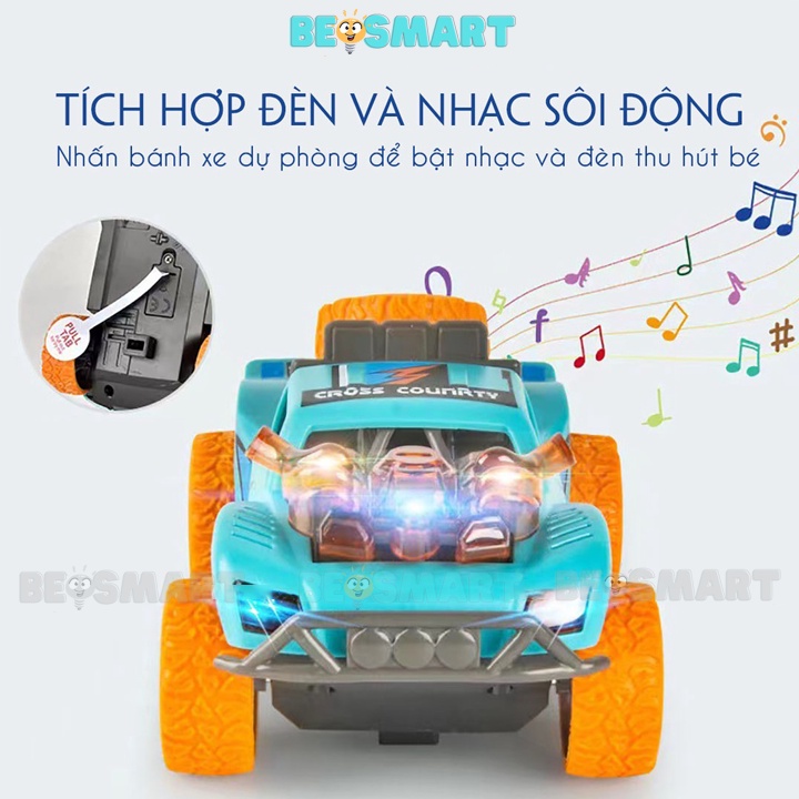 [KÈM PIN] Ô tô đồ chơi, Xe ô tô đồ chơi quán tính chạy đà cao cấp cho bé, có đèn và nhạc, nhựa ABS an toàn Beosmart