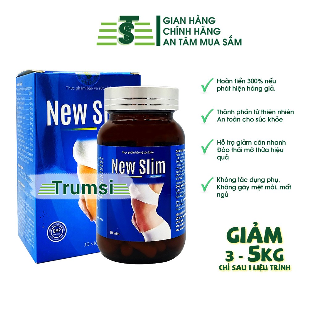 Giảm cân cấp tốc New Slim giúp giảm cân nhanh, giảm cân an toàn hiệu quả cho người có cơ địa khó (30 viên)